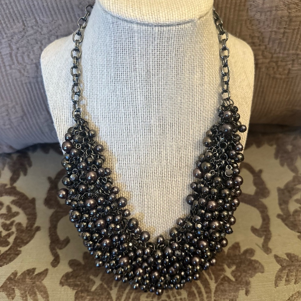 Elegant Black Beaded Necklace